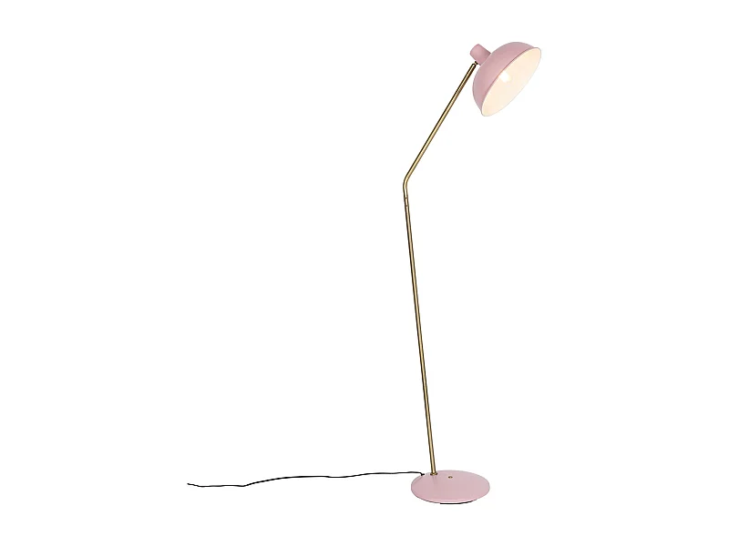 Lampadaire rétro rose avec bronze - Milou