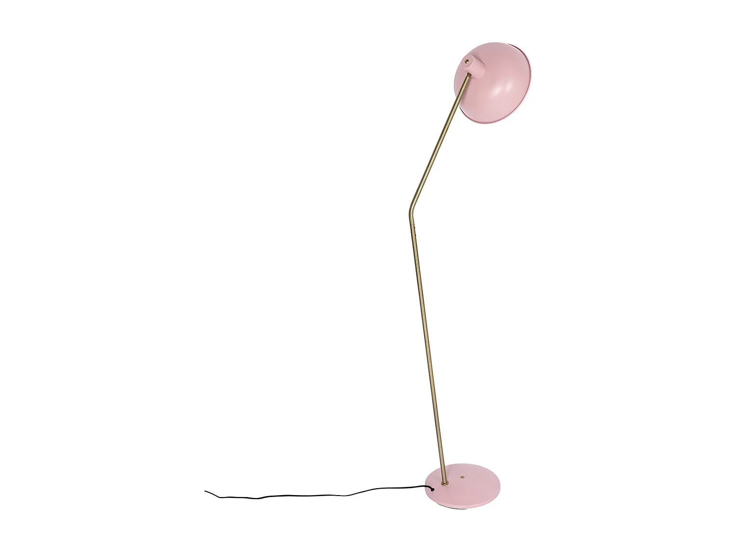 Lampadaire rétro rose avec bronze - Milou