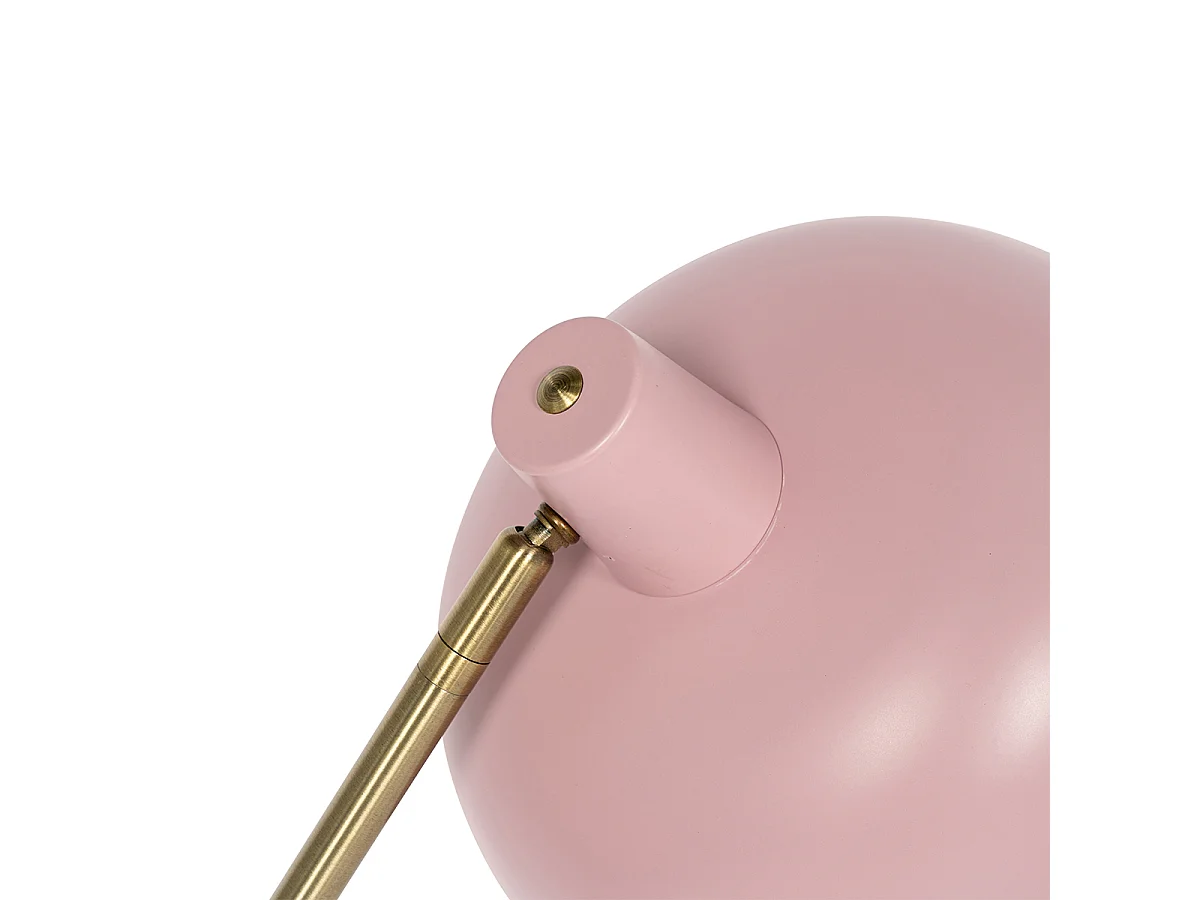 Lampadaire rétro rose avec bronze - Milou