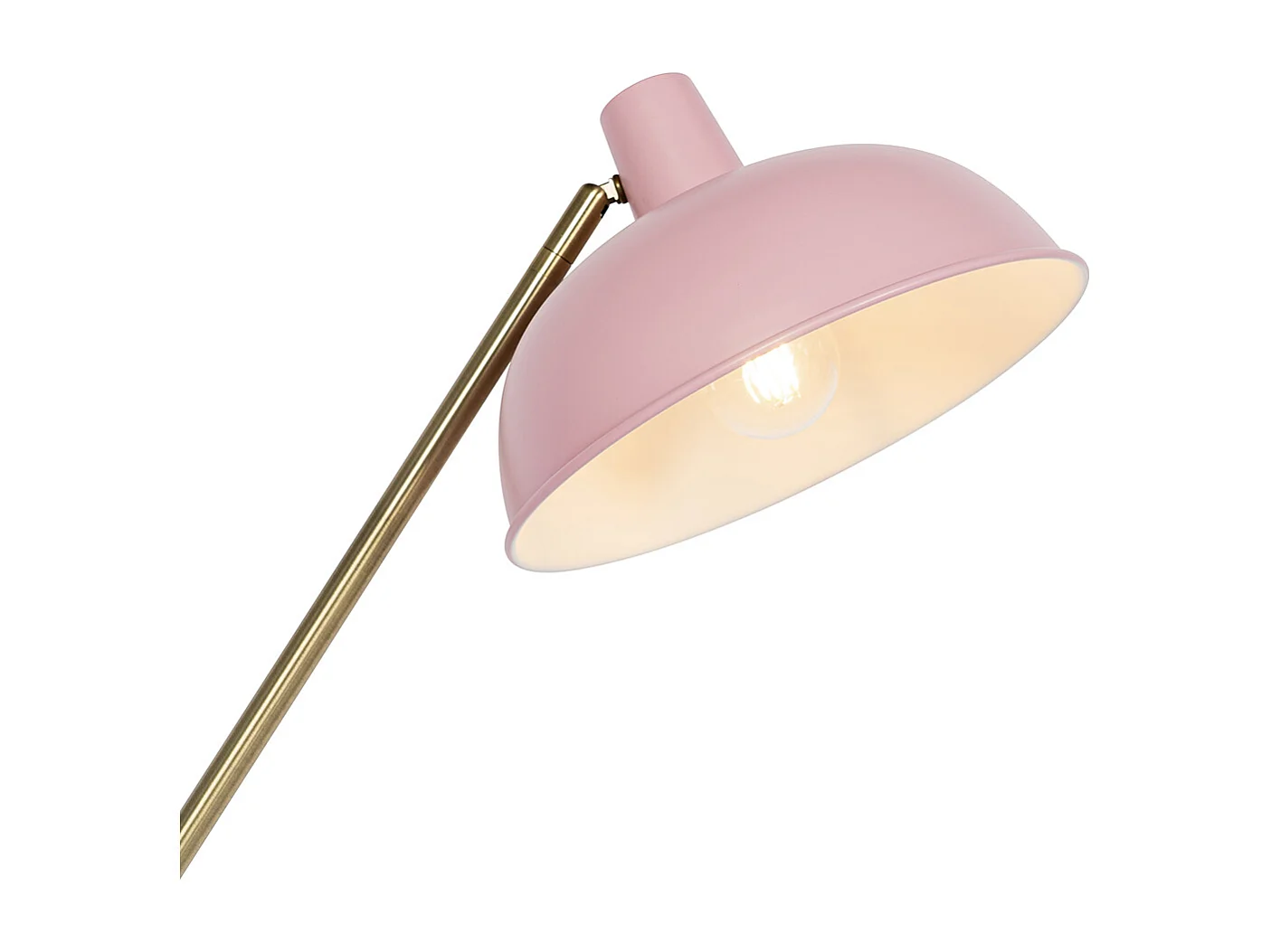 Lampadaire rétro rose avec bronze - Milou