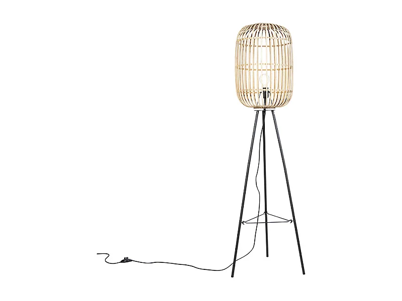 Lampadaire rustique en rotin - Manille