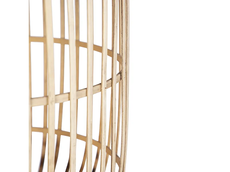 Lampadaire rustique noir avec rotin - Manila