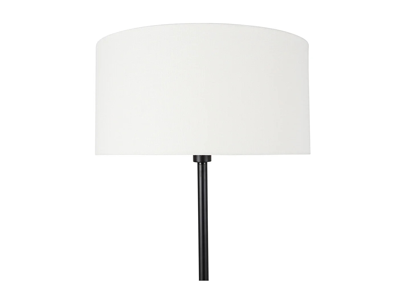 Lampadaire noir avec abat-jour blanc 50 cm - Simplo