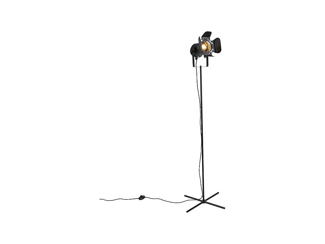 Lampadaire industriel noir inclinable - Movie