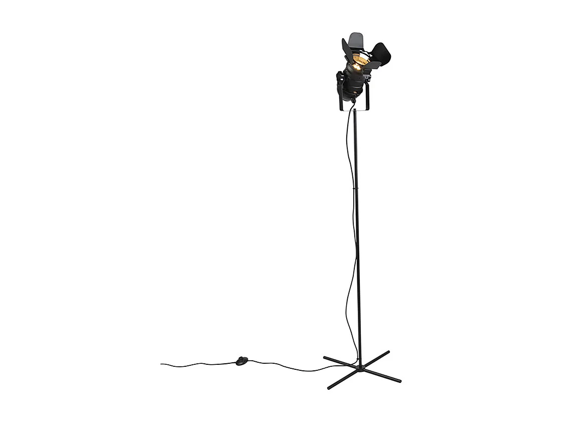 Lampadaire industriel noir inclinable - Movie