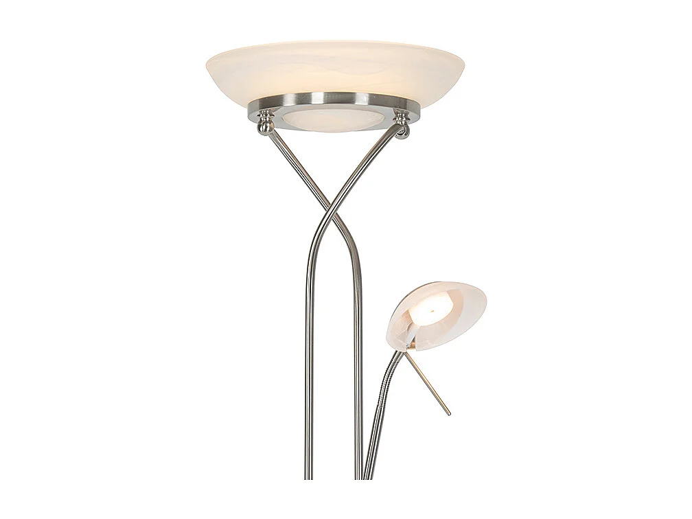 Lampadaire acier avec LED et gradateur avec lampe de lecture - EMPOLI