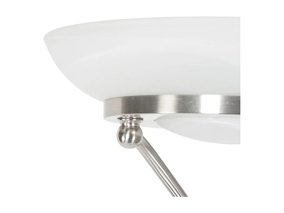 Lampadaire acier avec LED et gradateur avec lampe de lecture - EMPOLI