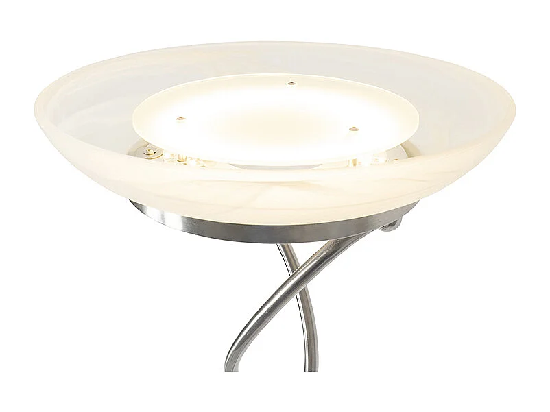 Lampadaire en acier avec LED et variateur d'intensité avec liseuse - Empoli