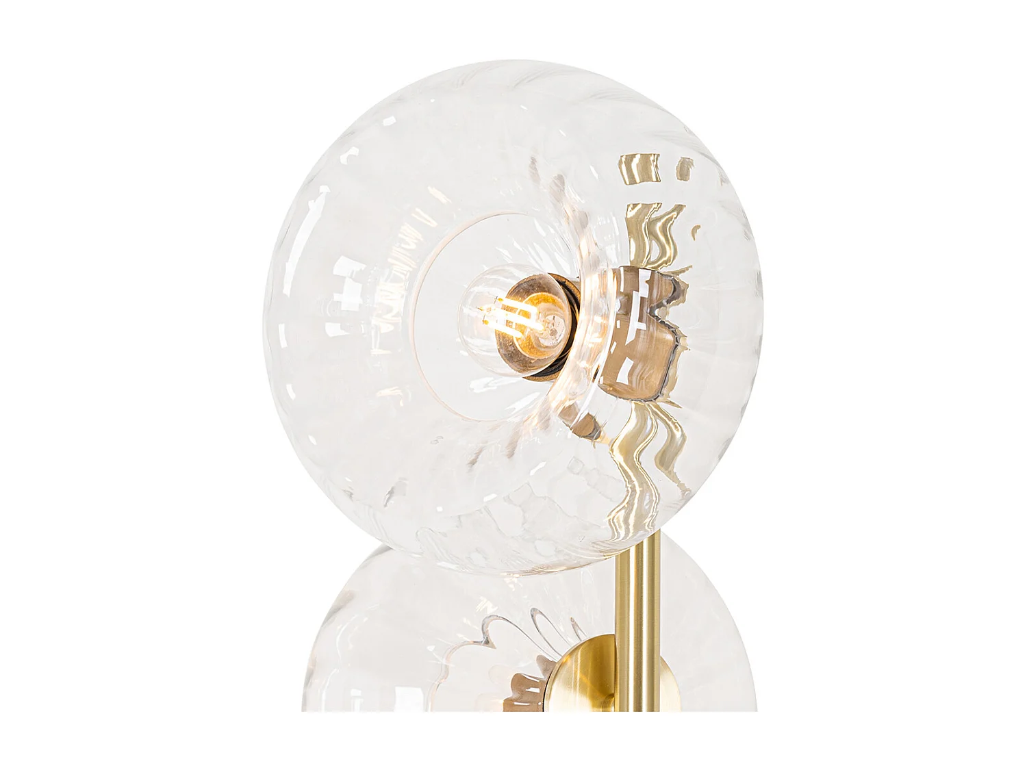 Lampadaire Art Déco doré avec verre 3 lumières - Ayesha