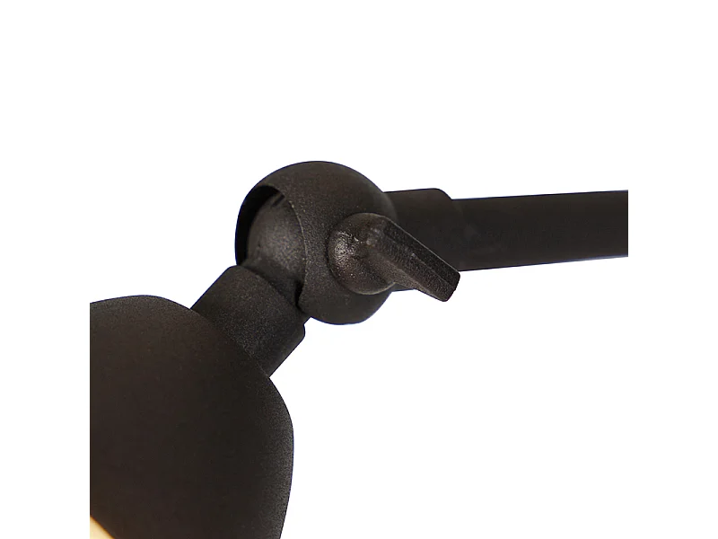 Lampadaire marron classique avec lampe de lecture - Dallas