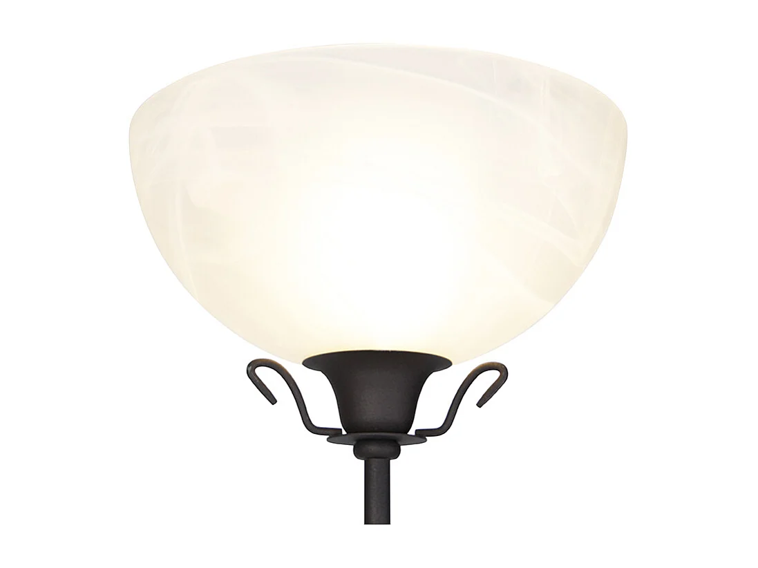 Lampadaire classique marron avec liseuse - Dallas