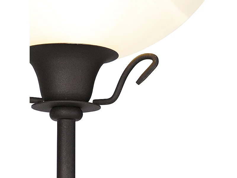 Lampadaire classique marron avec liseuse - Dallas