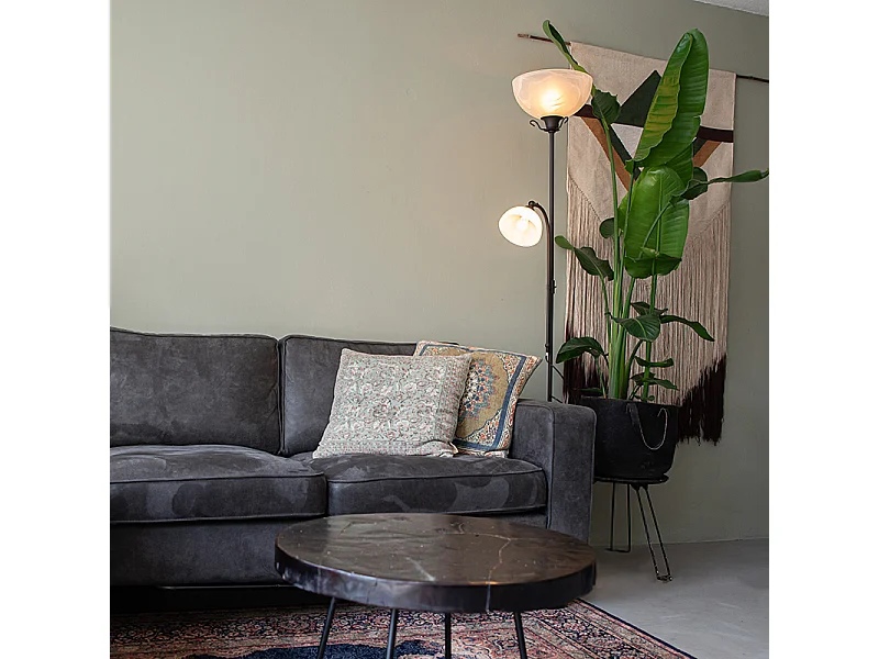 Lampadaire classique marron avec liseuse - Dallas