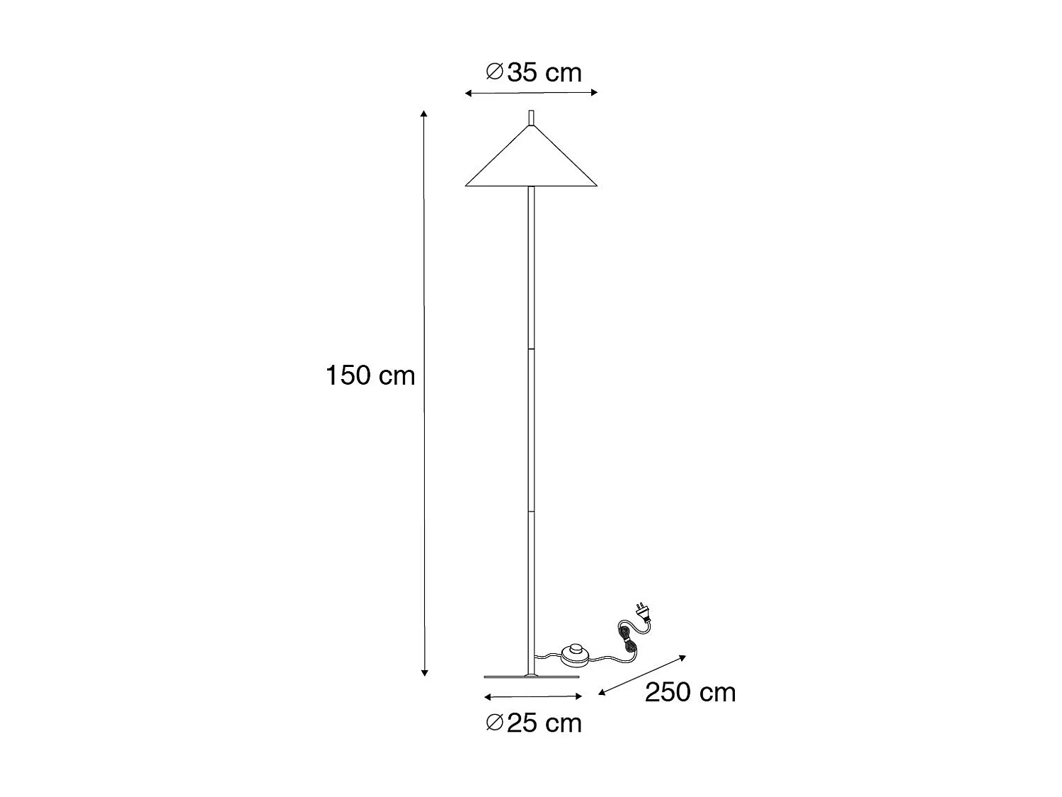 Lampadaire design rose - Triangolo