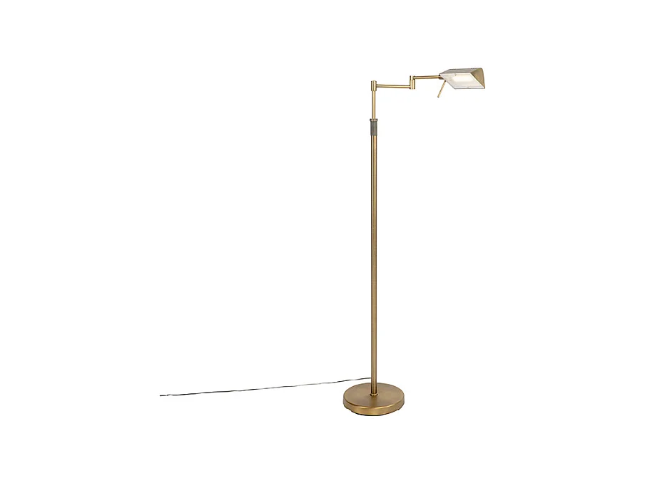 Lampadaire design bronze avec LED avec variateur tactile - Notia