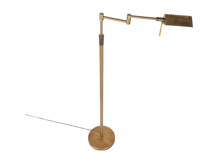 Lampadaire design bronze avec LED et variateur tactile - Notia