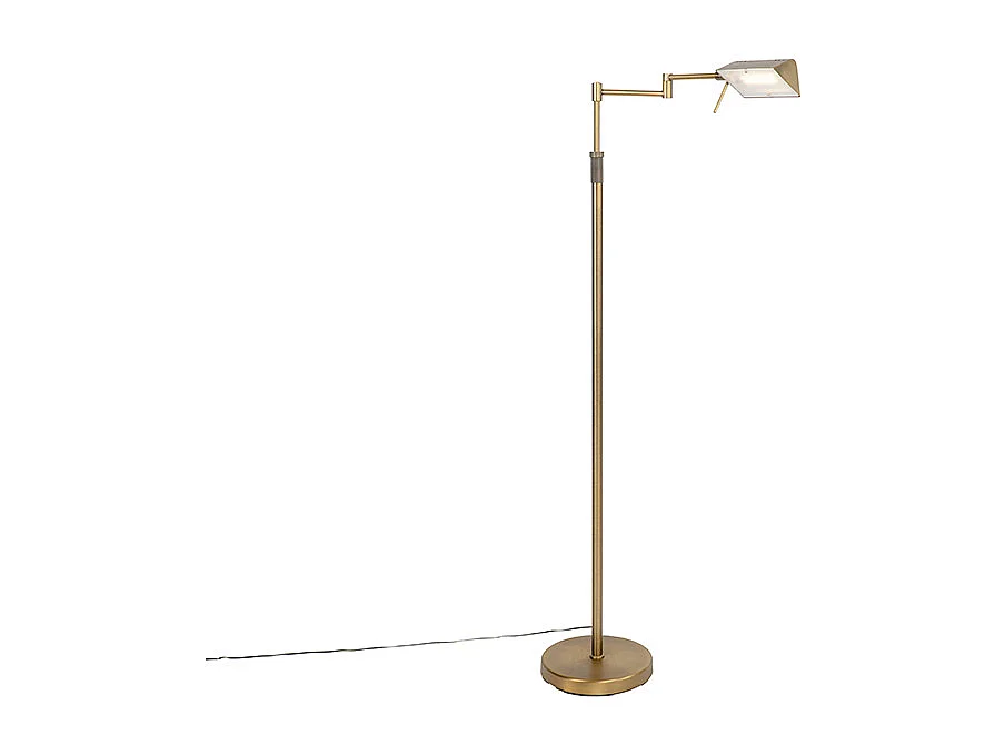 Lampadaire design bronze avec LED et variateur tactile - Notia