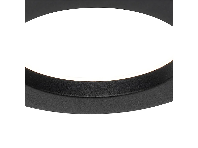 Lampadaire moderne noir avec bras de lecture avec LED et variateur - Divo