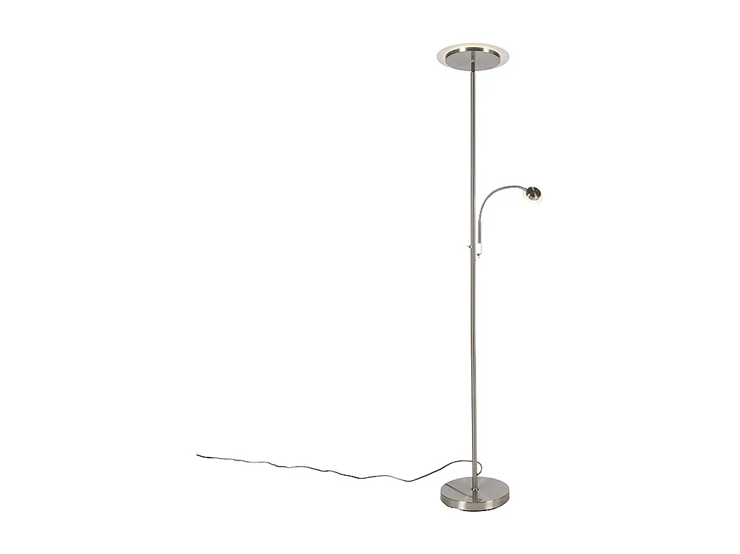 Lampadaire moderne en acier avec LED avec bras de lecture - Chala