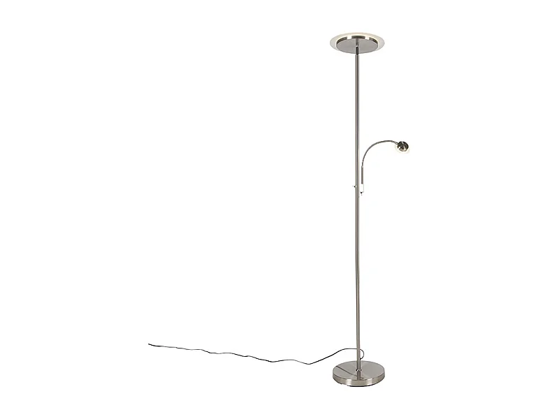 Lampadaire moderne en acier avec LED avec bras de lecture - Chala
