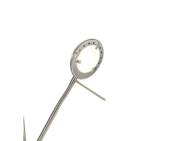 Lampadaire en acier avec lampe de lecture avec LED et variateur - Diva