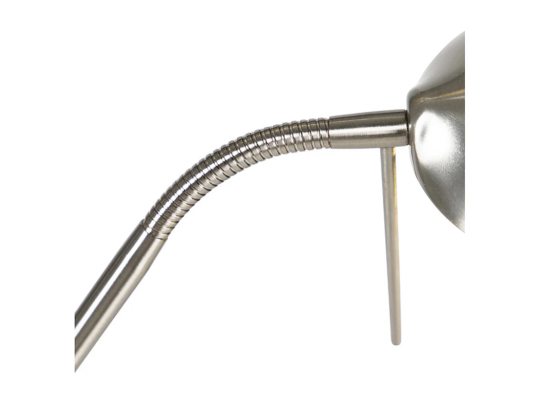 Lampadaire en acier avec lampe de lecture avec LED et variateur - Diva