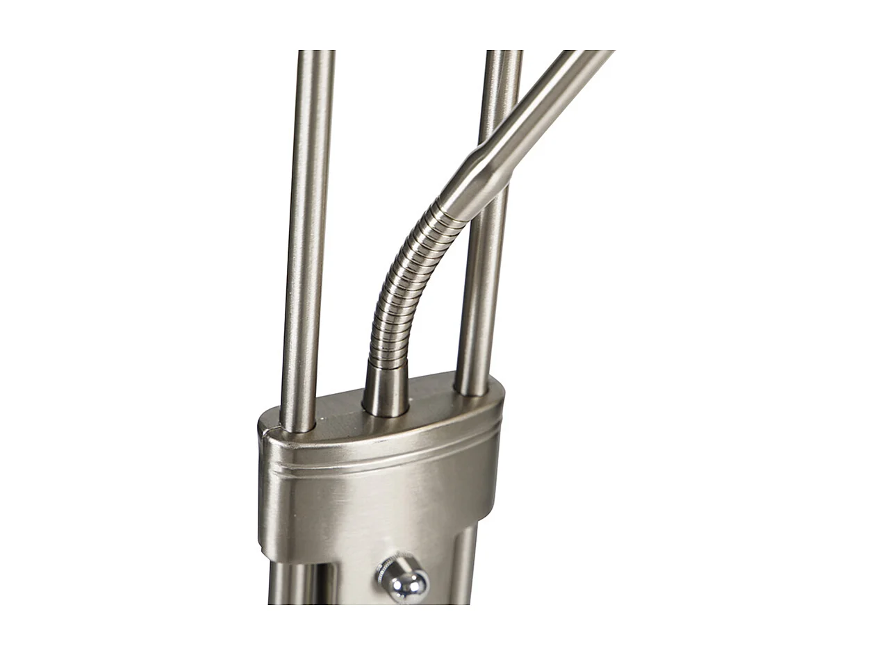 Lampadaire en acier avec lampe de lecture avec LED et variateur - Diva