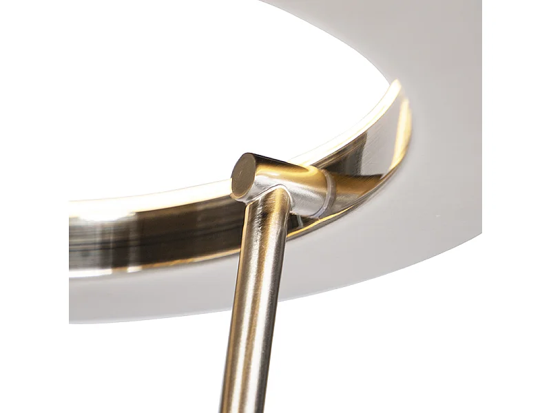 Lampadaire moderne en acier et verre avec bras de lecture LED - Divine