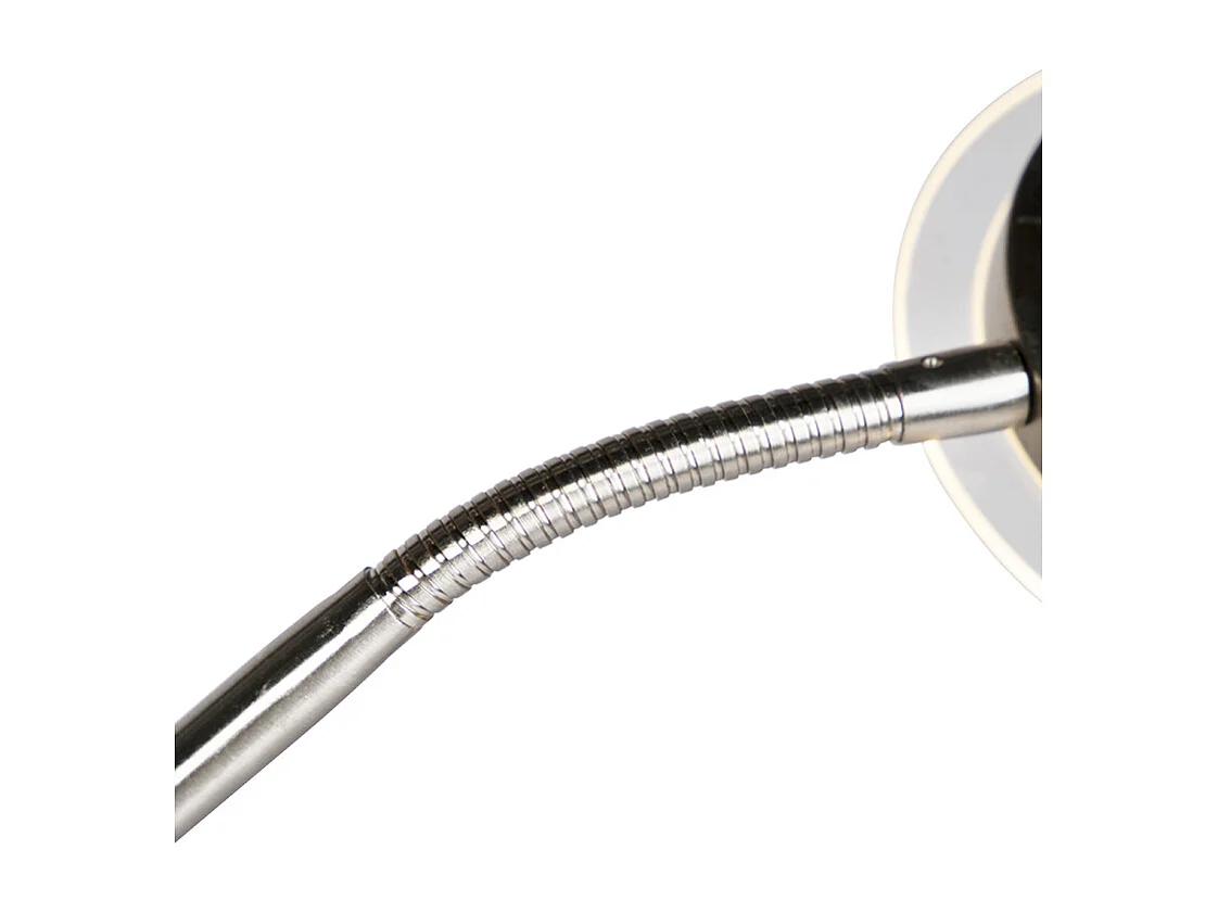 Lampadaire moderne en acier et verre avec bras de lecture LED - Divine