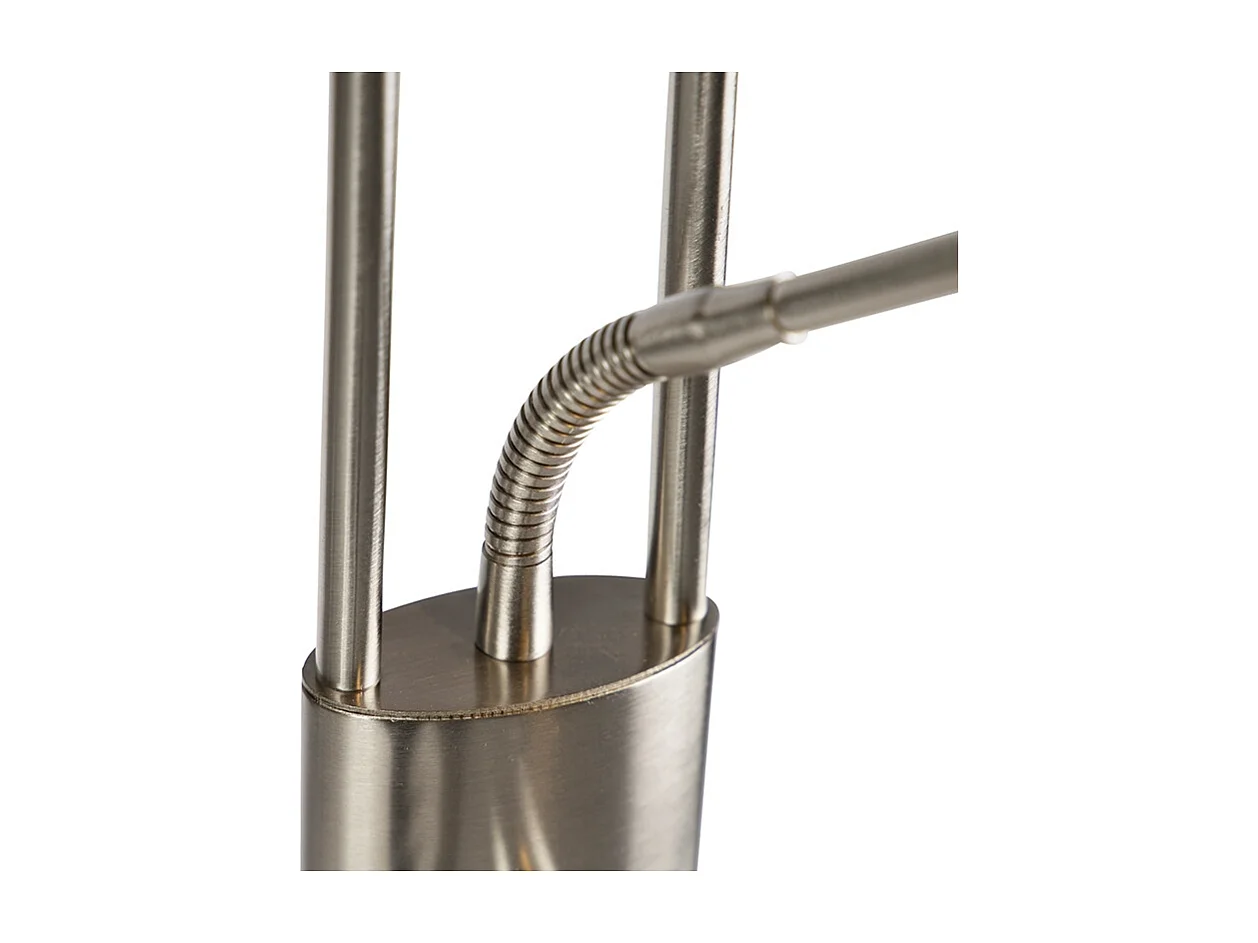 Lampadaire moderne en acier avec bras de lecture inclus - Ibiza