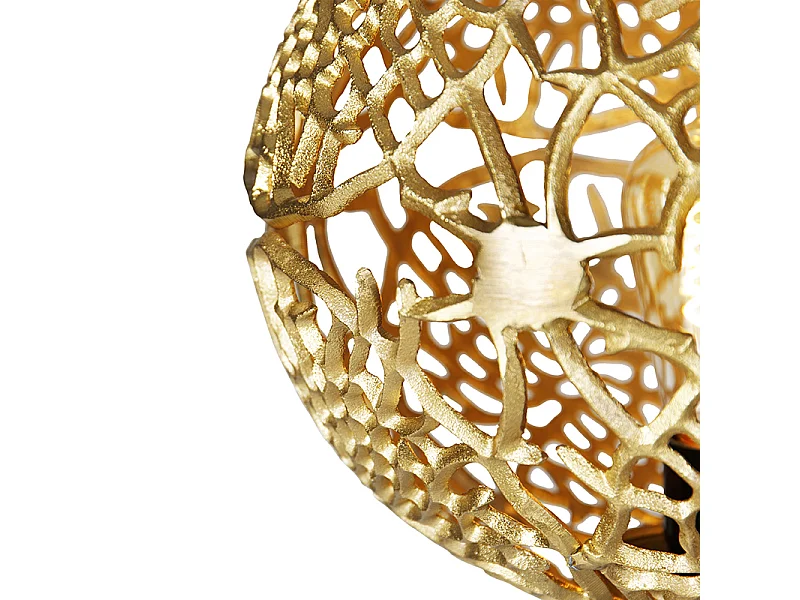 Lampadaire trépied Art déco doré - Maro