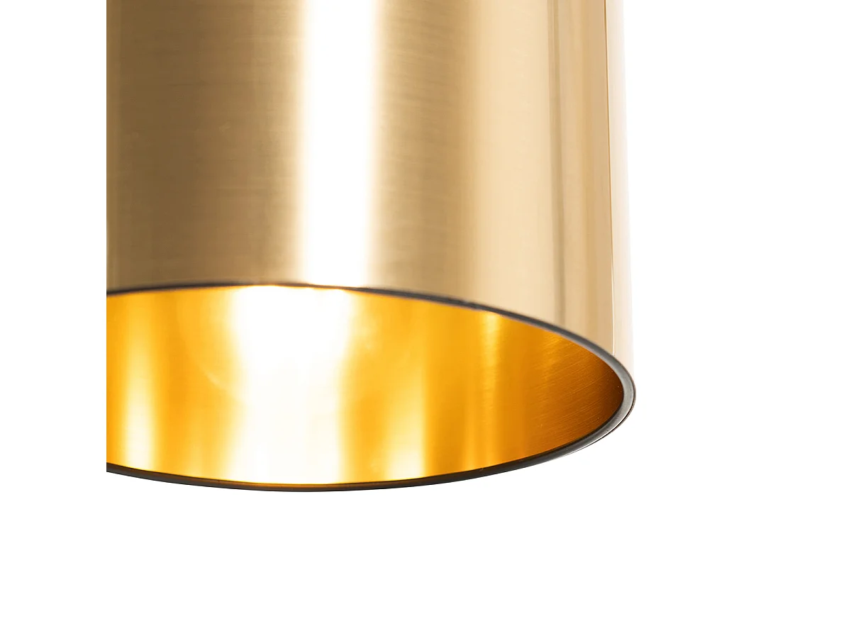 Lampadaire moderne noir avec or - Lofty