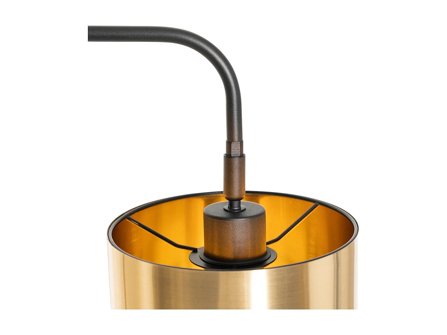 Lampadaire moderne noir avec or - Lofty