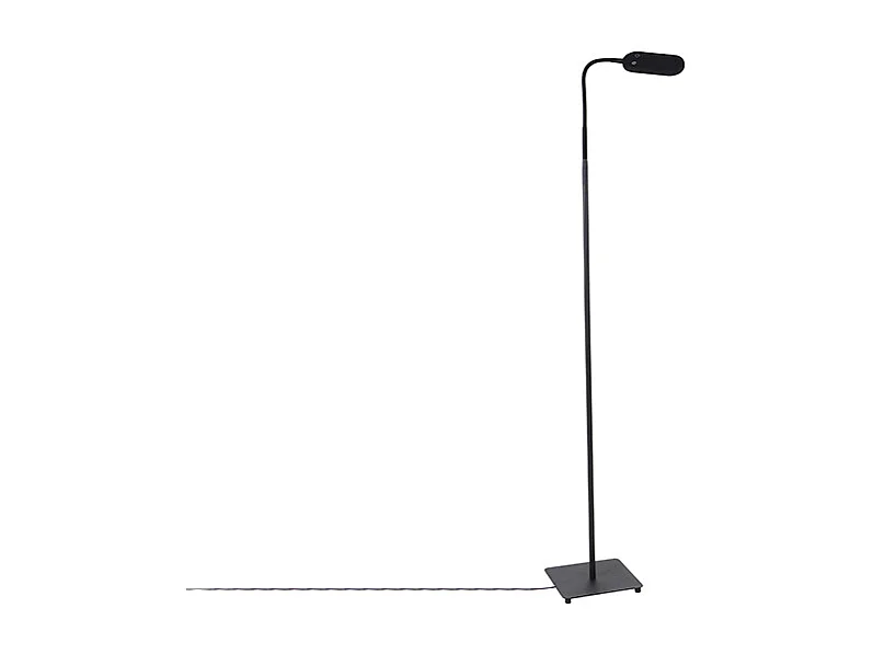 Lampadaire noir avec LED 5 niveaux de gradation en Kelvin - Botot