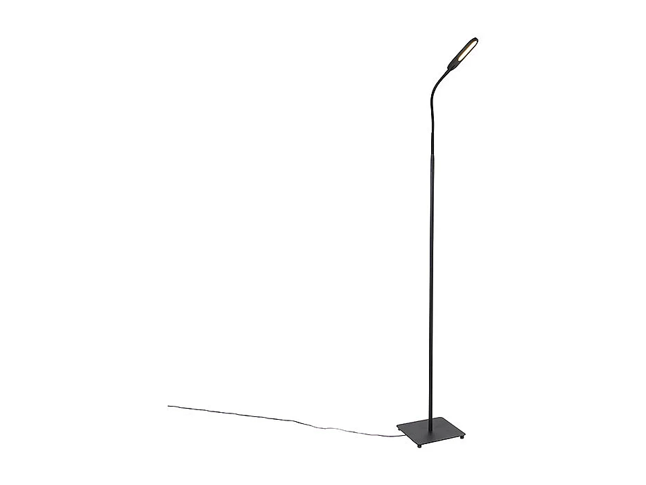 Lampadaire noir avec LED 5 niveaux de gradation en Kelvin - Botot