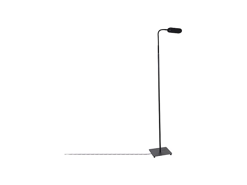 Lampadaire moderne noir avec LED dimmable en 4 étapes - Botot