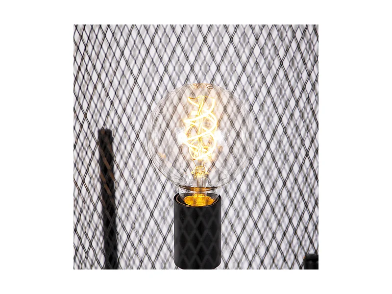 Lampadaire moderne noir 135cm - Bliss Mesh