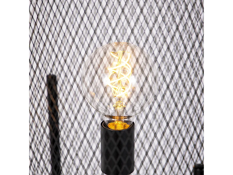Lampadaire moderne noir - Bliss Mesh