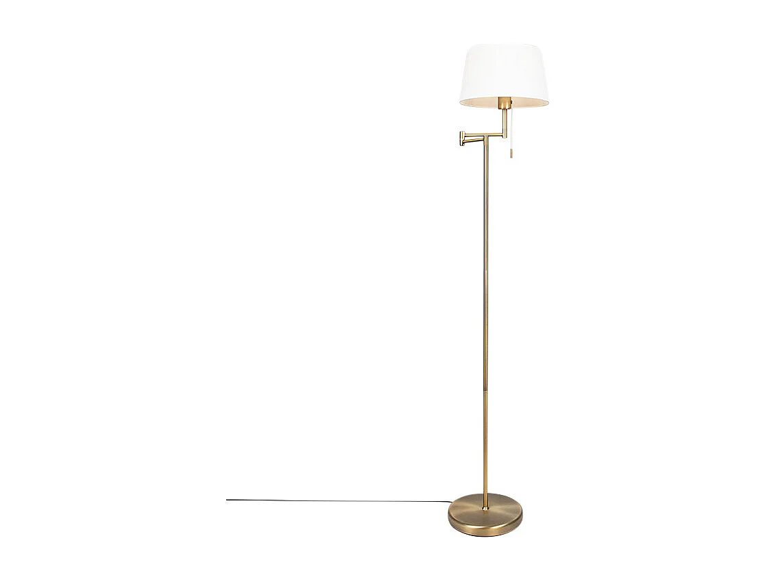 Lampadaire classique intelligent bronze avec blanc avec WiFi A60 - Ladas Fix
