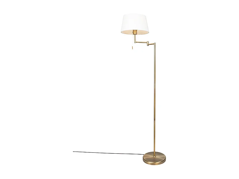 Lampadaire classique intelligent bronze avec blanc incluant WiFi A60 - Ladas Fix