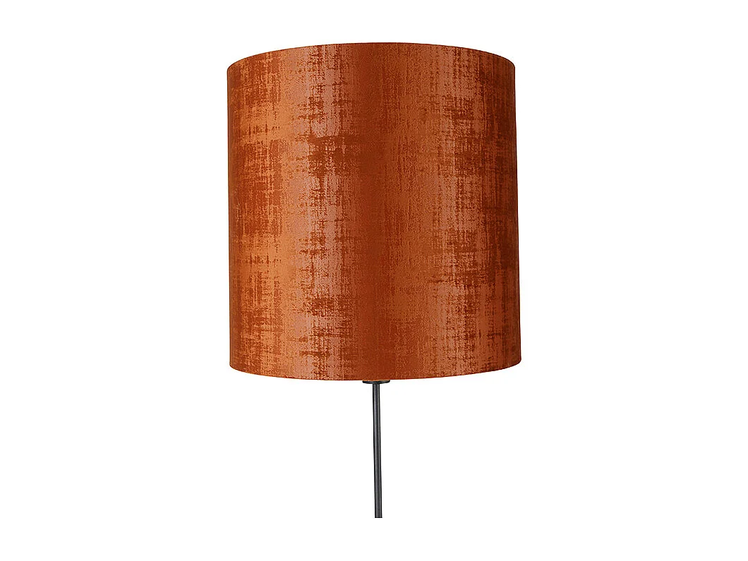 Lampadaire abat-jour noir rouge 40 cm orientable - Parte