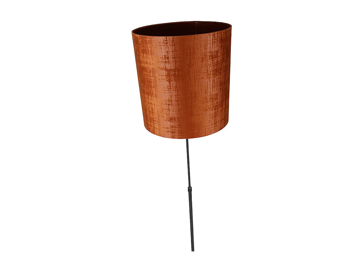 Lampadaire abat-jour noir rouge 40 cm réglable - Parte