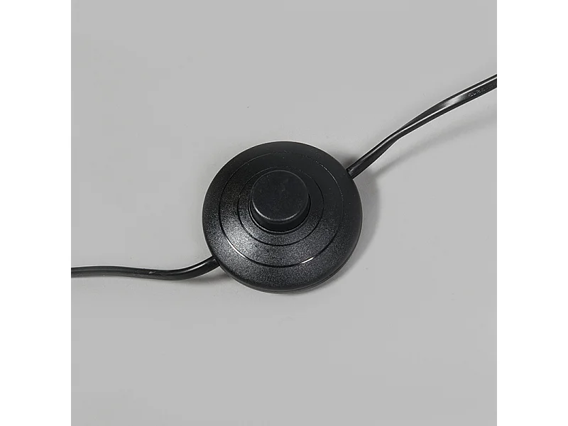 Lampadaire moderne noir avec LED réglable - Trax