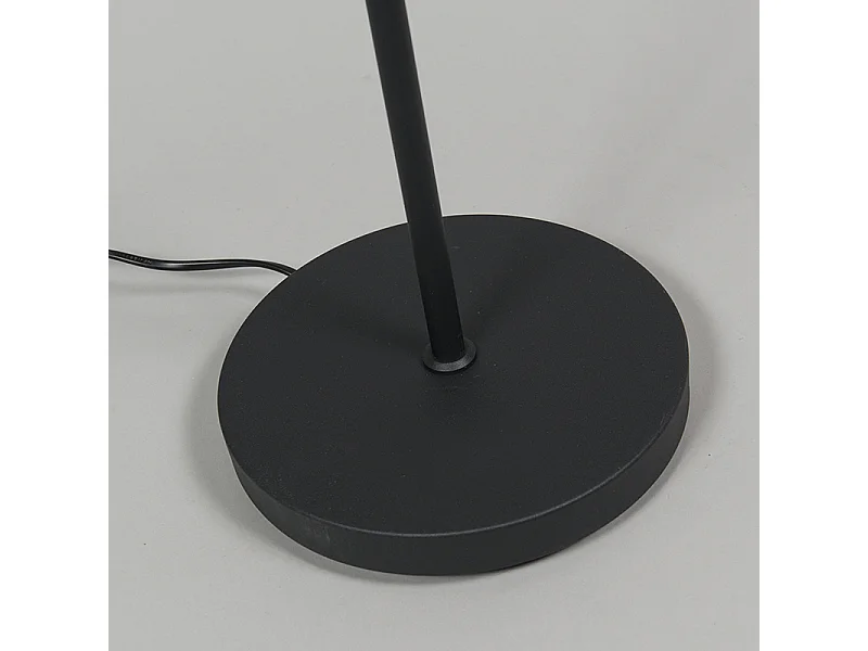 Lampadaire moderne noir avec LED réglable - Trax