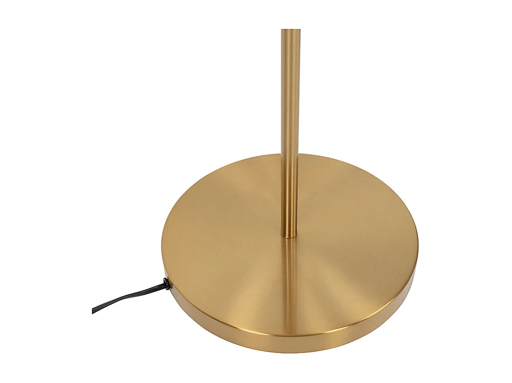 Lampadaire Art Déco en laiton avec verre vert - Pallon Mezzi