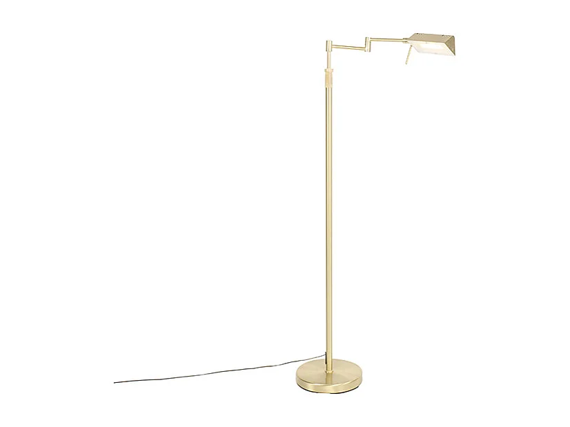 Lampadaire en laiton avec LED et variateur tactile - Notia