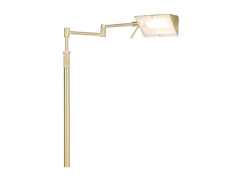 Lampadaire en laiton avec LED et variateur tactile - Notia