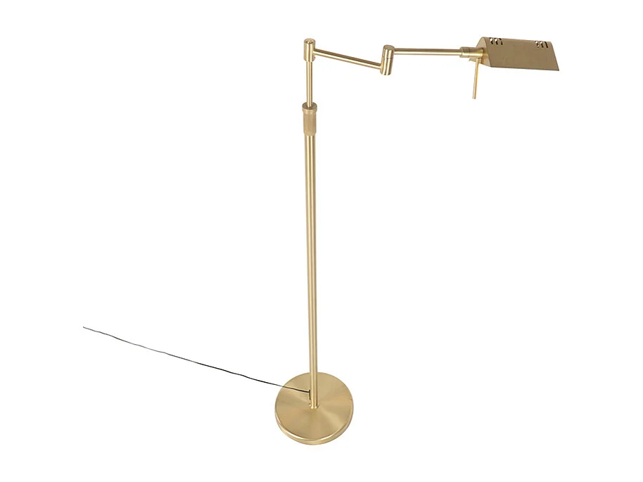 Lampadaire en laiton avec LED et variateur tactile - Notia
