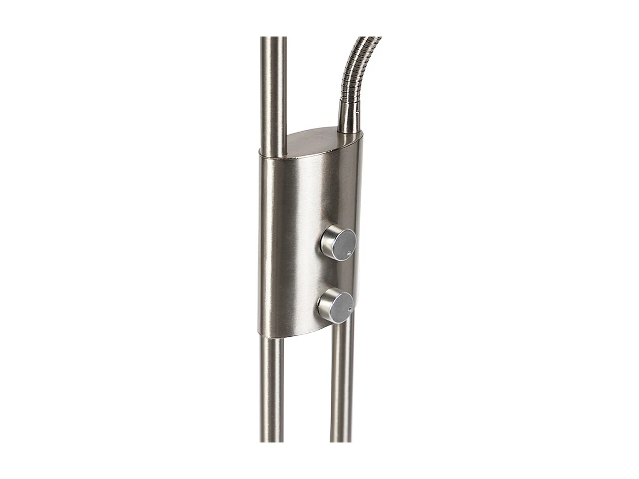 Lampadaire moderne avec LED et variateur de lumière avec lampe de lecture - Uplighter Jazzy