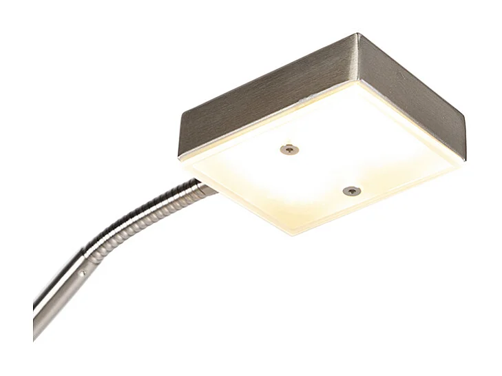 Lampadaire moderne avec LED et variateur de lumière avec lampe de lecture - Uplighter Jazzy